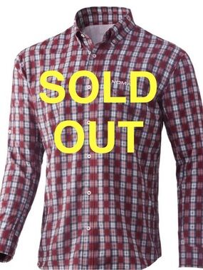 Nomad Stretch Light Red Blue Plaid Button Shirt XL Hunting Fishing Active is NWT